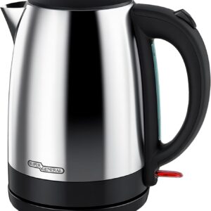 Super General 1.7 Liters Electric Kettle SGK218SSD, Stainless Steel, Strix Controller, Automatic Lid Opening, Easy Fill Lid, Durable, Elegant Design