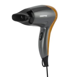 Geepas GHD86077 Hair Dryer - 2-Speed & 2Temperature Settings 1200W | Cool Shot Function For Frizz Free Shine Detachable Cap
