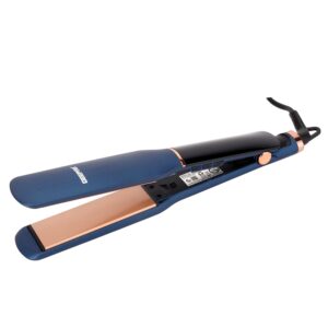 Geepas Professional Digital Hair Straightener- GHS86076/ Slim Design with Display and Ceramic Coated Plate/Lockable Handle, Adjustable Temperature Control|Perfect for Salon and at Home Styling/Blue