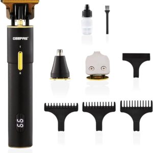 Geepas 3-in-1 Grooming Kit, Rechargeable Trimmer, GTR56045 | T-Blade, Nose Trimmer And Carver Blade