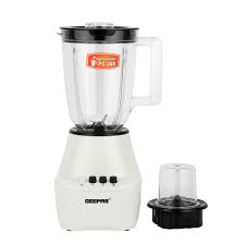 Geepas GSB5409 2-in-1 Blender | 250W | Stainless Steel Blades| 4 Speed Control with Pulse| Overheat Protection| Multi-Function Ice Crusher, Chopper, Coffee Grinder & More
