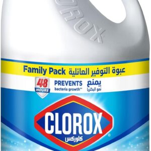 Bleach Liquid 5.30L, kills 99.9% of viruses and bacteria, inhibits bacterial growth for 48 hours, and removes stains