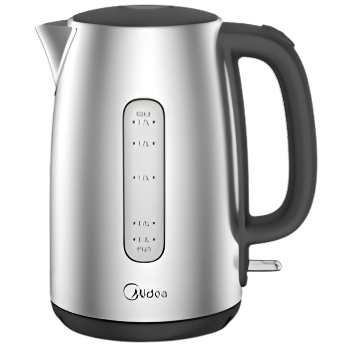 Midea Kettle 2200 Watts 1.7 Liters, Stainless Steel - MEK-170M0B-SS